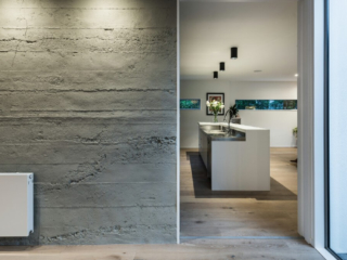 Residential Entrance - Grey Roughcast Concrete Curtis Home Entrance 2
