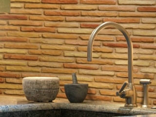 classic kitchen brick wall panel - muros