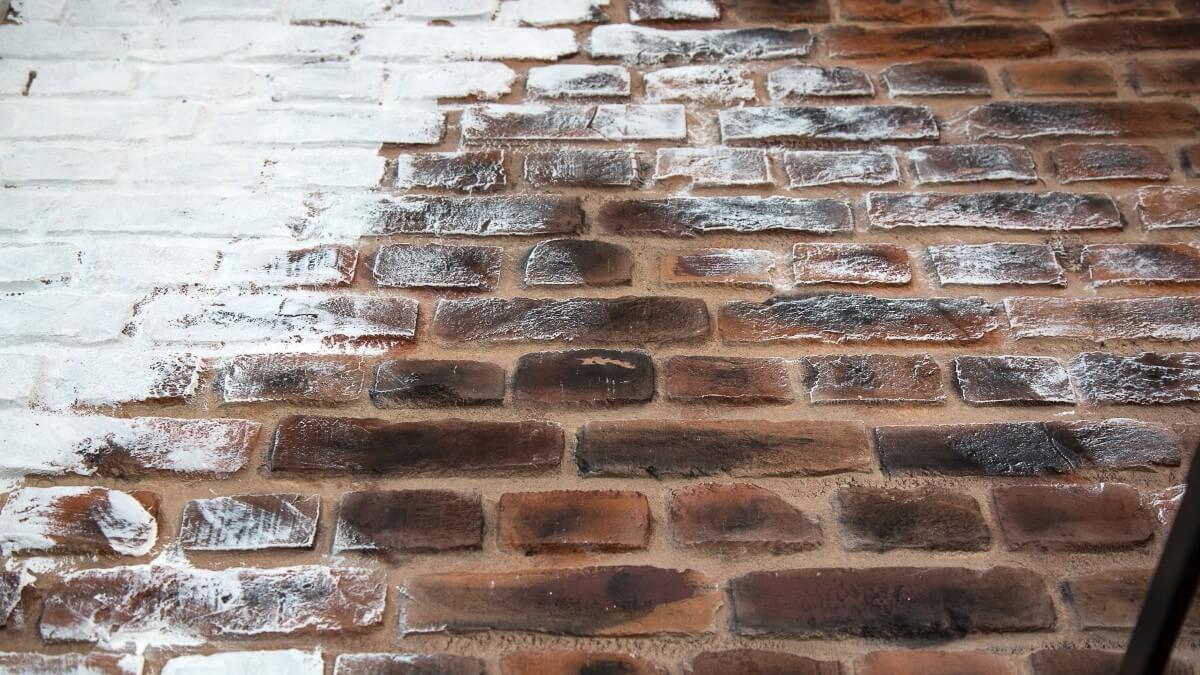 faux rustic loft brick closeup - muros