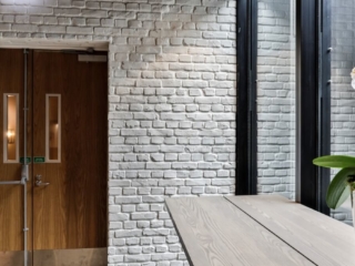 exterior white brick wall panel - muros