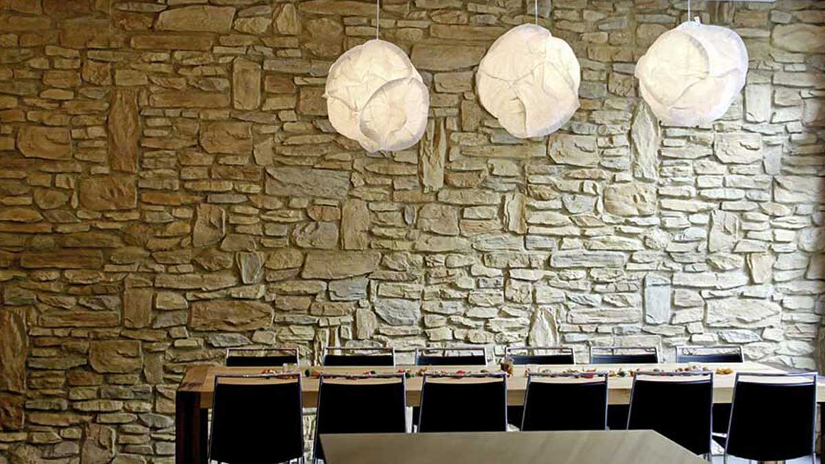 modern dining room copper stone 3m wall panel - muros