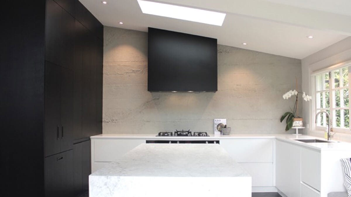 modern kitchen interior grey stone 3m wall panel - muros