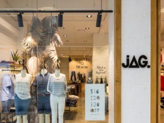 Commercial Retail Grey Rough Concrete Jag Painted