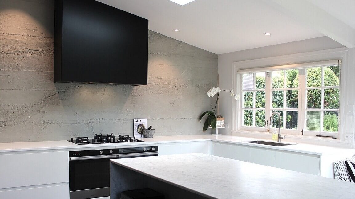 Grey Roughcast Concrete for Residential kitchen
