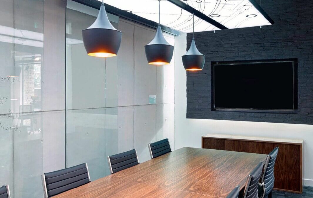 Muros Grey Polished Concrete-Office Meeting Room-Feature Wall
