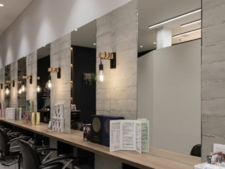 Commercial Retail Grey Concrete Boards Synergy Hair Auckland