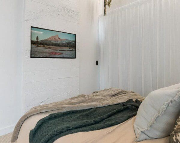 Muros roughcast concrete wall panels were featured on The Block NZ show as part of the winning house's bedroom design