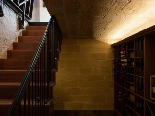 Residential Wine Cellar White Castilian Chipped Stone Coatesville