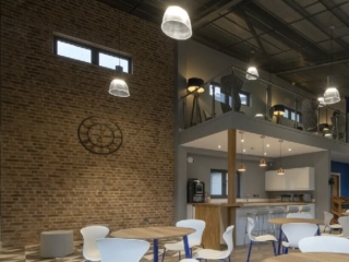 Commercial Workspace Brown Loft Brick Office Lunchroom