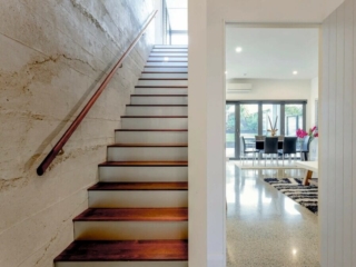 Residential-Stairs-Grey Roughcast Concrete-Omaha Residential Stairs Grey Roughcast Concrete Omaha