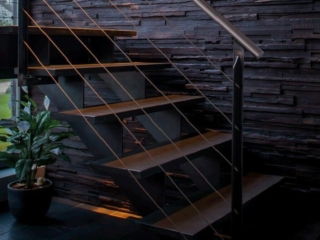 Commercial-Black Wedgewood-Stairway Commercial Black Wedgewood Stairway