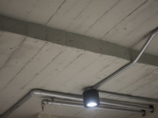 Commercial Grey Roughcast Concrete Ceiling