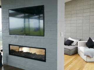 Residential Fireplace-Grey Concrete Boards-Auckland Residential Fireplace Grey Concrete Boards Auckland