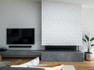 Residential-Fireplace-White Loft Brick-Devonport-NZ Residential Fireplace White Loft Brick Devonport NZ
