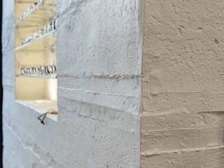 Commercial Retail Grey Roughcast Concrete Painted White