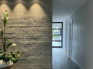 Residential-Grey Roughcast Concrete-Entrance-Auckland Residential Grey Roughcast Concrete Entrance Auckland