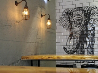 Commercial Hospitality Grey Roughcast Concrete Restauranti