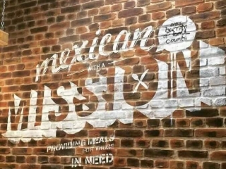 Commercial Hospitality Rustic Loft Brick Signwriting