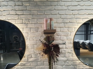 Commercial White Loft Brick Salon Wall