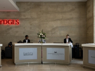 Commercial Hospitality Aged Roughcast Concrete Reception