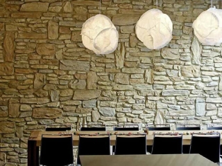 Commercial Hospitality Copper Craft Stone Restaurant Feature Wall