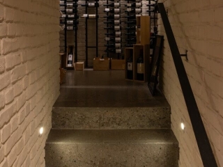 Commercial-Hospitality-White Loft Brick-Wine Cellar Steps Commercial Hospitality White Loft Brick Wine Cellar Steps