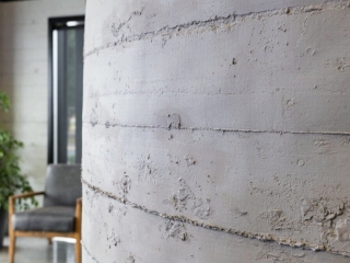 Commercial Workspace Grey Concrete Boards Office Reception