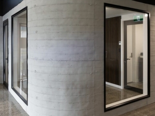 Commercial Workspace Grey Concrete Boards Watchu Security NZ