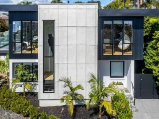 Residential Grey Polished Concrete Exterior