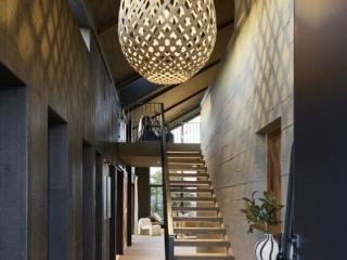 Residential-Grey Roughcast Concrete-Stairway-Showhome Residential Grey Roughcast Concrete Stairway Showhome