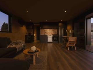 Residential Rust Roughcast Concrete Living Room Mackenzie Country