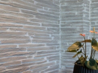 Commercial Institution Grey Schist Stone Feature Wall