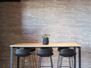 Commercial Institution Grey Schist Stone Meeting Room