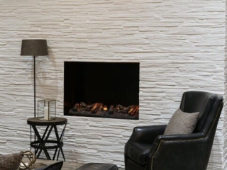 Retail White Schist Stone Fireplace Showroom NZ