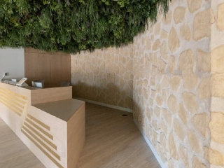 Commercial Hospitality White Castilian Masonry Stone Hotel