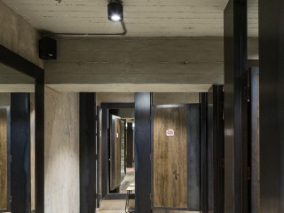 Commercial Retail Grey Concrete Boards Bulkhead Hallenstein Brothers