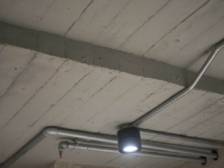 Commercial Retail Grey Concrete Boards Ceiling 1