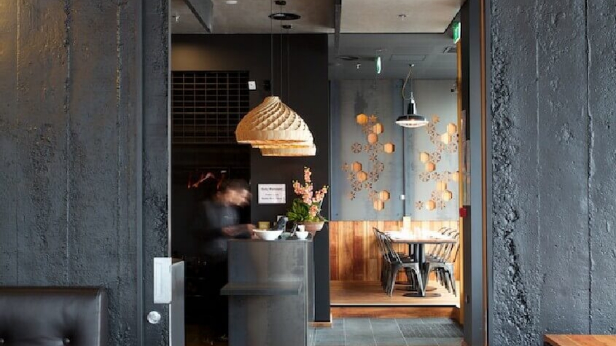 Commercial Black Roughcast Concrete Hospitality